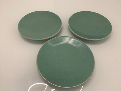 3 SASAKI~Colorstone Vert de Gris 7 1/2 Inch Plates Salad Japan