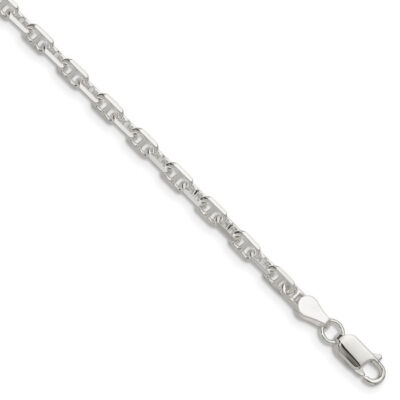 925 Sterling Silver 3.75mm Mariner Link Chain Bracelet | eBay