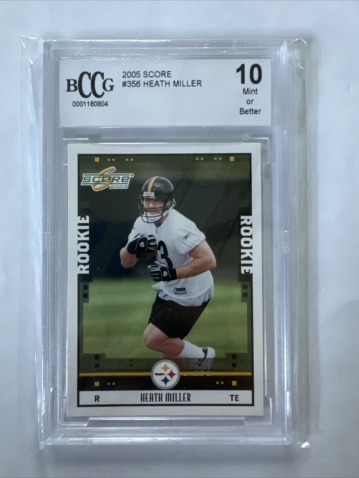 2005 Score Heath Miller Rookie Card RC 356 GRADED 10 BCCG