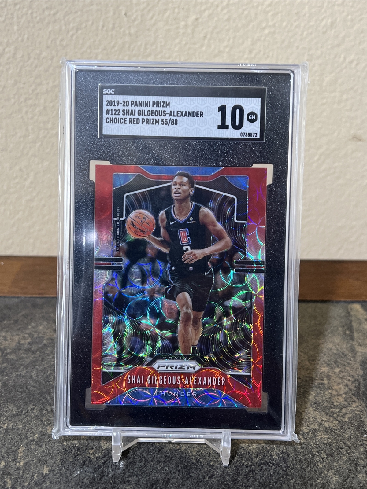 2019 Shai Gilgeous Alexander Panini Choice Red Scope Prizm /88 SGC 10  #12