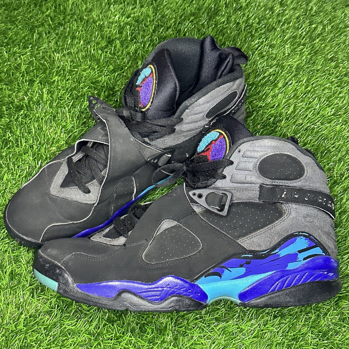 Nike Air Jordan 8 Retro Aqua 2015 Size 11 Mens RARE Black Bright