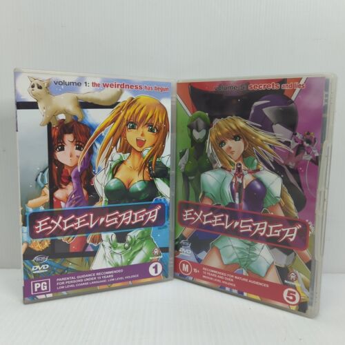 Excel Saga Volume 1 & 5 DVD Region 4  PAL Anime Manga Movie  2-Disc Set - Picture 1 of 11