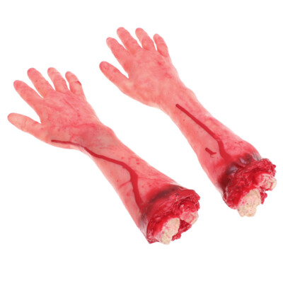 2 Pcs Dead Body Parts Fake Hands Severed Toy Baby Arm Arms Halloween