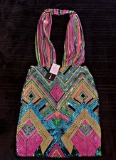 multi colored sequinced dress