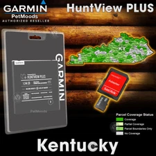 Garmin HuntView PLUS KENTUCKY Map - MicroSD Birdseye Satellite Imagery 24K Hunt