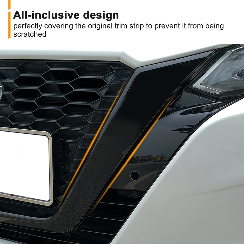 Cubierta de marco de parrilla delantera negra brillante estilo JDM para Nissan Altima 2019-2024 Foto 3 de 4