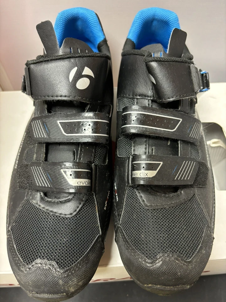 Zapatos Bontrager Evoke para mujer EE. UU. 11 UE 44 Spin/MTB negros/azules Foto 3 de 4