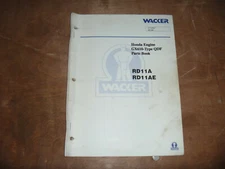 Wacker GX610-Type QDF Honda Engine RD11A Double Drum Roller Parts Catalog Manual