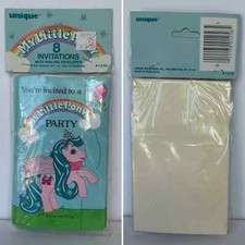 Vintage Unique 1991 My Little Pony Princess Pony Party Invitations - Pack of 8