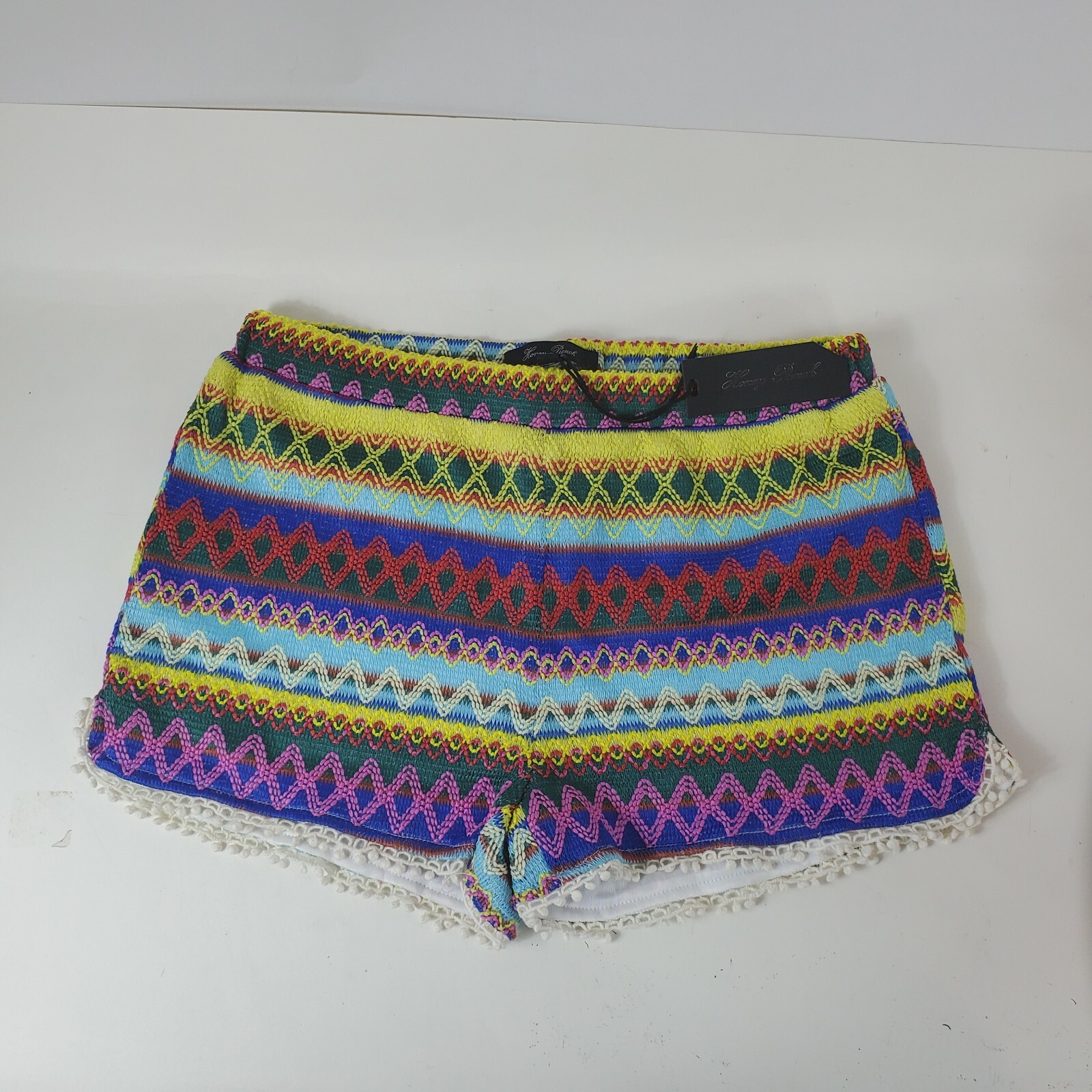 Honey Punch Shorts Multi Color Womens Large Decorative Edging New eBay