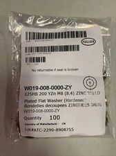 Bag of 200 - Fuller Metric 125HB 200 YZn M6 (6.4) Plated Flat Washer