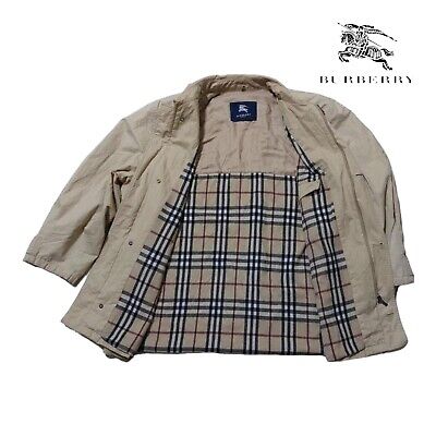 BURBERRY London Nova Check Jacket Full Zip Coat Beige Color BURBERRY London Nova Check Jacket Full Zip Coat Beige Color