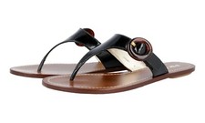 PRADA Lackleder Zehentrenner Flip-flops Sandalen 1Y664D Schwarz NEU -  36 36,5