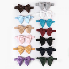 Men's Satin Pre-tied Bow Tie Wedding Party Business Suit Tuxedo Shirt Bowtie