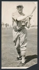 1927 CHICK HAFEY Cardinals Baseball HOF EARLY Vintage Batting Photo