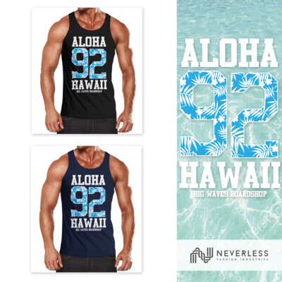 Men's Tank Top Aloha Hawaii Summer Palm Leafs Neverless 