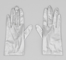 Deadstock Metallic Silver Gloves Size XS Gloves Vintage Wedding Bridal Gloves