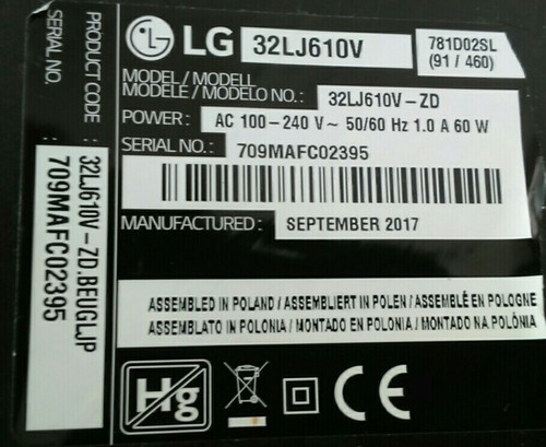 scheda Tcon LG HV320FHB-N02 per Lg smart 32LJ610V anno 2017 - Foto 5 di 5