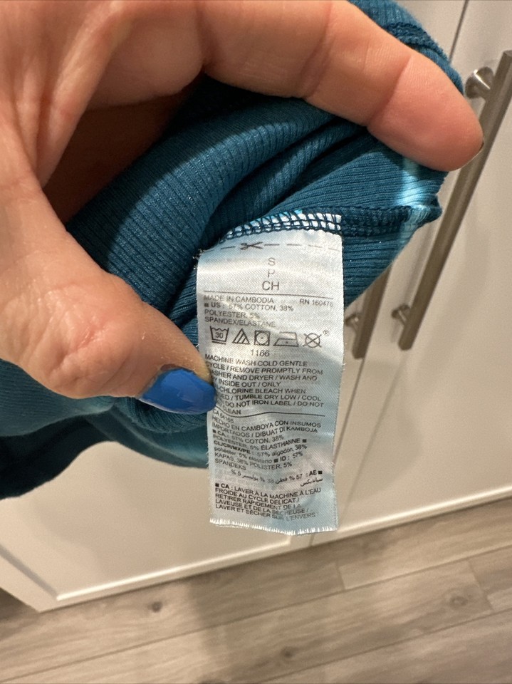 Old Navy cotton Aqua blue Rye Dye tank size Small eBay