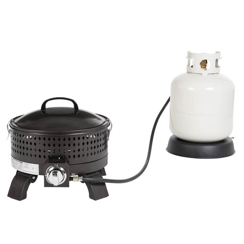 Paramount Campfire Portable Propane Gas Fire Pit, Diamond BBQ-211-BK 14-3/4" - Picture 6 of 8