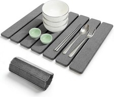 Stone Drying Mat 16" x 12" , Quick Dry Dish Drying Mat for Kitchen Counter,