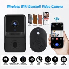 Wireless WiFi Video Doorbell Smart Phone Door Ring Intercom Security Camera Bell