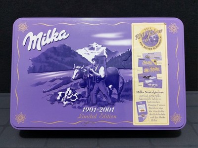 Milka Blech Box Dose 100 Jahre Limited Edition 1901-2001 mit den Original Tafeln