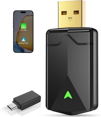 Wireless CarPlay Adapter  Android Auto Wireless Adapter, 5.8GHz Wi-Fi Plug & ...