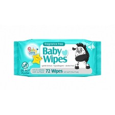 12x Baby Love Baby Wipes Unscented Fragrance Free Personal Care Hygiene Lot 72ct