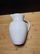 Le Creuset White Stoneware Pitcher 9”