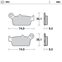 Moto-Master Hintere Nitro Sinter-BremsbeläGe FüR Honda CR 250 1987-2001