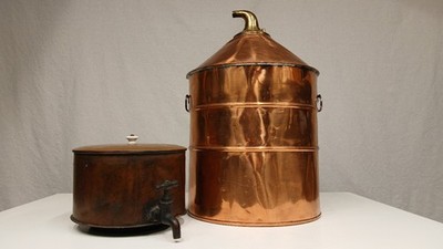Copper Still 10-Gallon Moonshine Whiskey Boiler W/ 2-Gallon Copper Pot: Tested