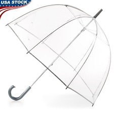 Clear Bubble Umbrella 51 Inch Dome Canopy Waterproof Manual Open Easy Grip New