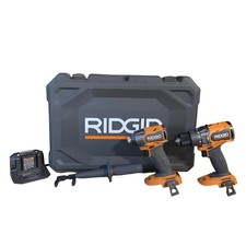 RIDGID 18V Brushless Hammer Drill & Impact Driver Kit R92082 Tools Only w/ CASE