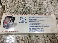 Two 2-Way Radio Wristwatches FRS/GMRS up to 1.5 Mile Range Very Good Condition .