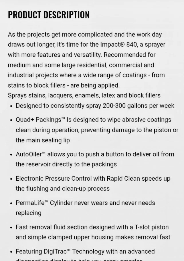 Titan Impact 840 Electric Airless Paint Sprayer - Image 3 of 4