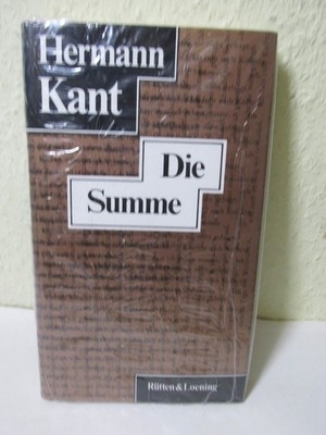 Hermann Kant -Die Summe - Eine Begebenheit - Rütten & Loening - NEU in Folie