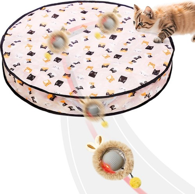 #ad Interactive Cat Toy Ball Fast Rolling in Pouch Motion Activate Chirping Sensory $7.49