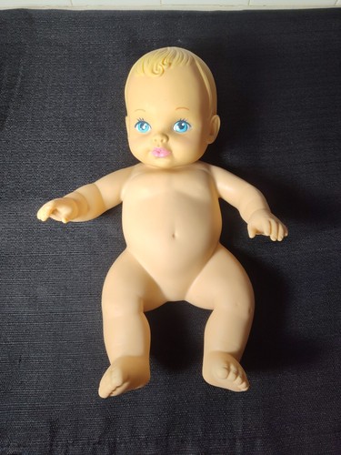 Nostalgic 1990 Lauer Toys WATER BABY bambola bionda con occhi azzurri nuda