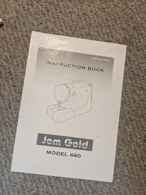 Janome JEM Gold 660 Sewing Machine User Manual Instructions Book