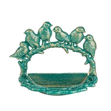 Sungmor Cast Iron Wall Bird Feeder, Cute Hummingbird Wall Decor Small Water Bath