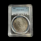 1882 Morgan Silver Dollar $1 90% Silver PCGS MS63 - 0390