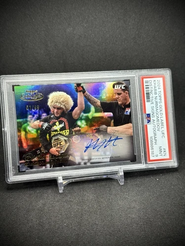 Khabib Nurmagomedov 2024 Topps Gold Label UFC Auto /99 SSP PSA 9 Mint