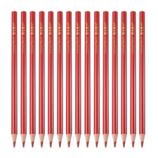 15PCS Colored Pencils Set Wooden Oil Based Colored Drawing Pencil Red