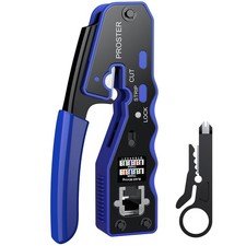 RJ45 Crimp Tool - 3 in 1 Ethernet Crimping Tool Pass Through Crimper for RJ45...