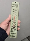 Vintage Stone Oil Co Wood Thermometer Filtered Fuel Oil Jeannette PA Greensburg