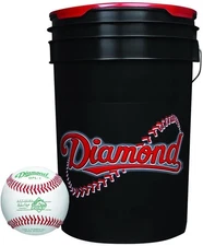 Diamond 6-Gallon Ball Bucket with 30 DPL-1 Pony League Baseballs