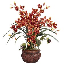 30 TALL BURGUNDY RED ARTIFICIAL SILK FLOWER C...