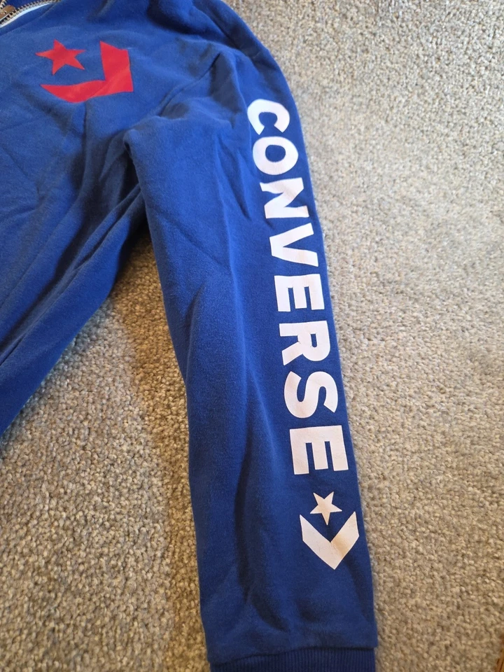 Мальчики Converse толстовка с капюшоном размер 12 молодежи полный молнии синий и красный толстовка большой патрон - Изображение 2 из 4