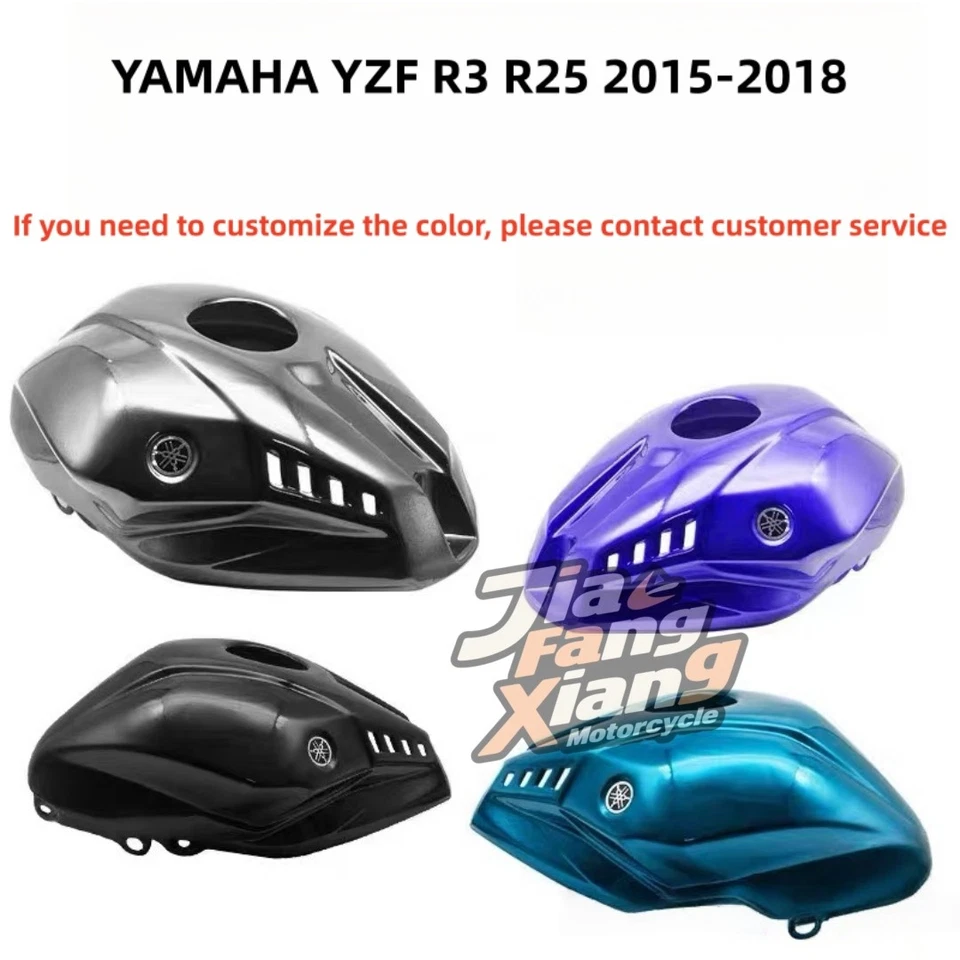 Carenado de cubierta de tanque de combustible negro brillante para Yamaha YZF R3 R25 2015-2018 Foto 3 de 4